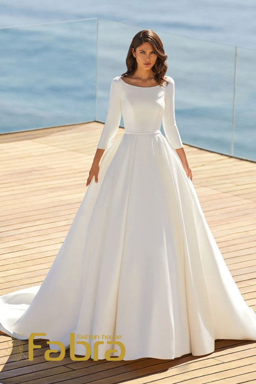 مدل لباس عروس اسکارلت ساده